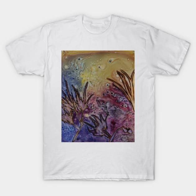 Coral reef abstract. Watercolor Painting T-Shirt by EugeniaAlvarez